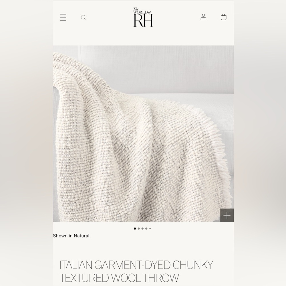 Restoration Hardware Wool throw